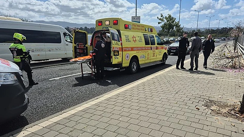 זירת התאונה ליד מחלף אתא