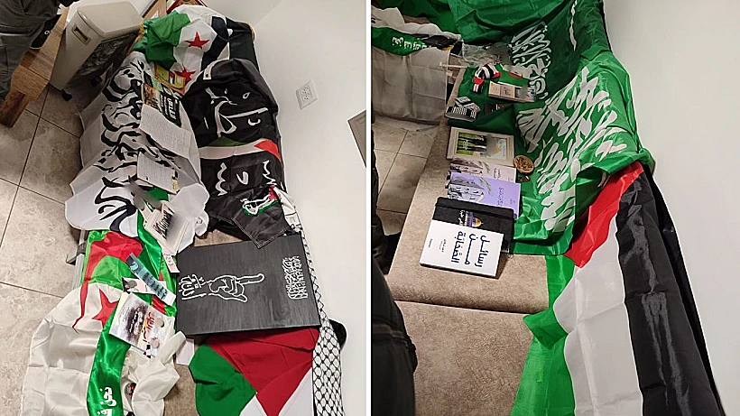 חומרי הסתה שנתפסו בבית החשוד