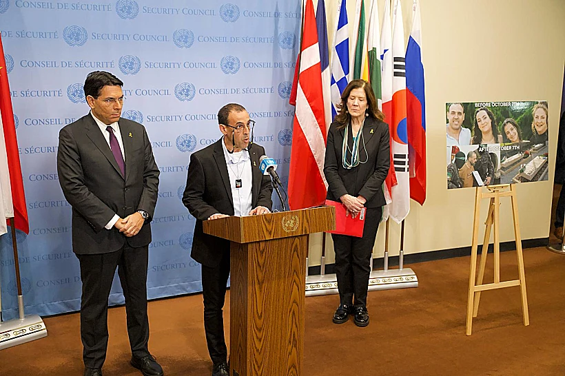 אלי שרעבי ודני דנון במטה האו"ם