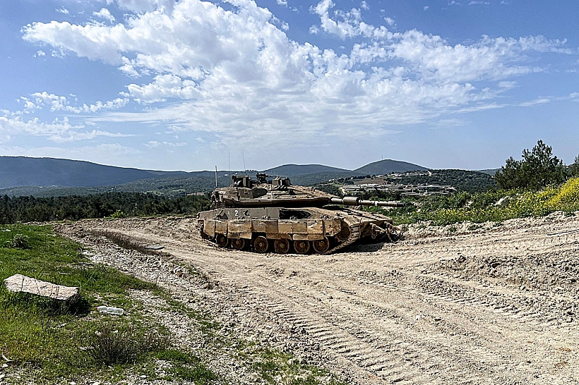 טנק צה"ל הבוקר בגבול הצפון
