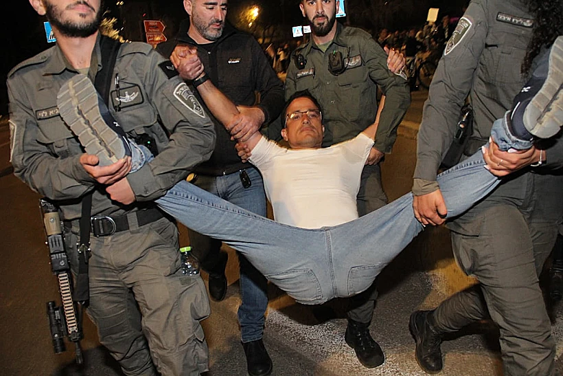 עימותים בין מפגינים לשוטרים בירושלים. 25 במרץ 2025