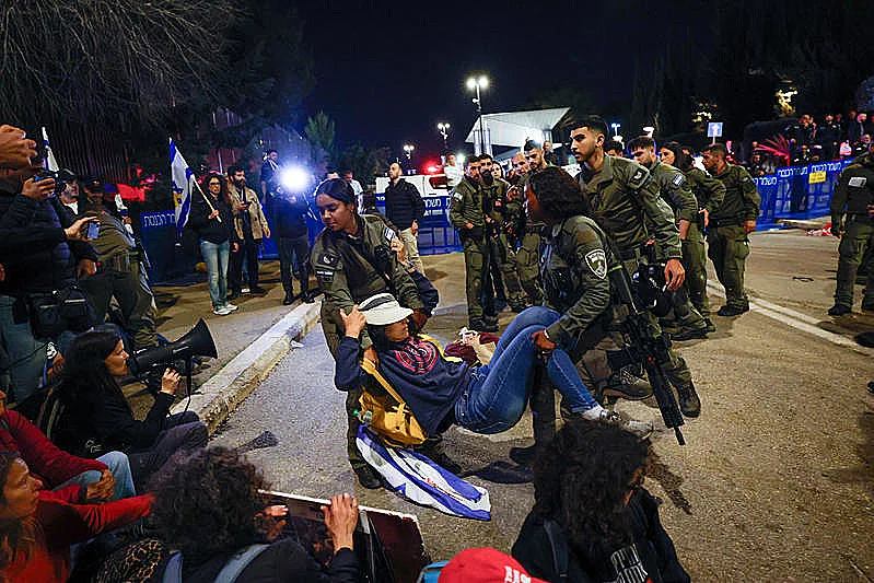 עימותים בין מפגינים לשוטרים בירושלים. 25 במרץ 2025