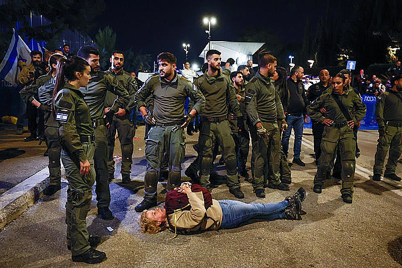 עימותים בין מפגינים לשוטרים בירושלים. 25 במרץ 2025