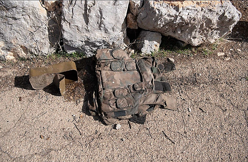 וסט שהוחרם במסגרת פעילות צה"ל בחרמון הסורי