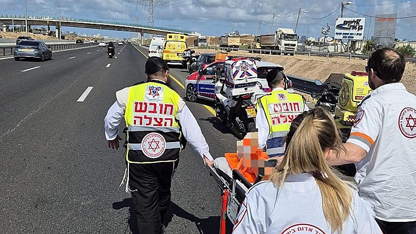 חילוץ האישה שנפלה בזמן האזעקות