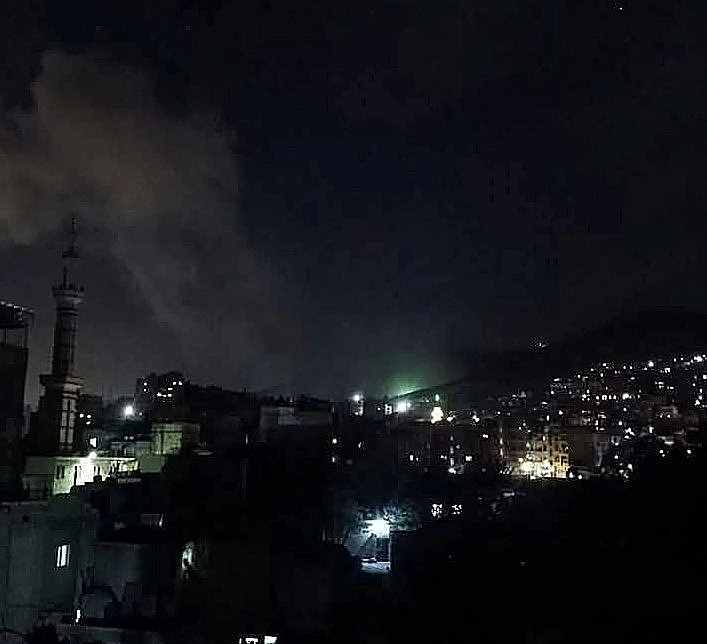 התקיפה באזור דמשק סוריה