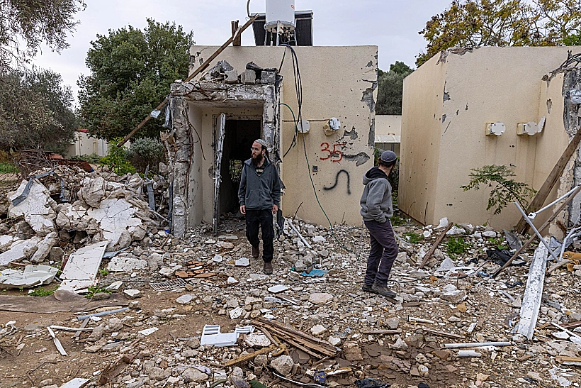 ההרס והחורבן אחרי הטבח בקיבוץ נירים