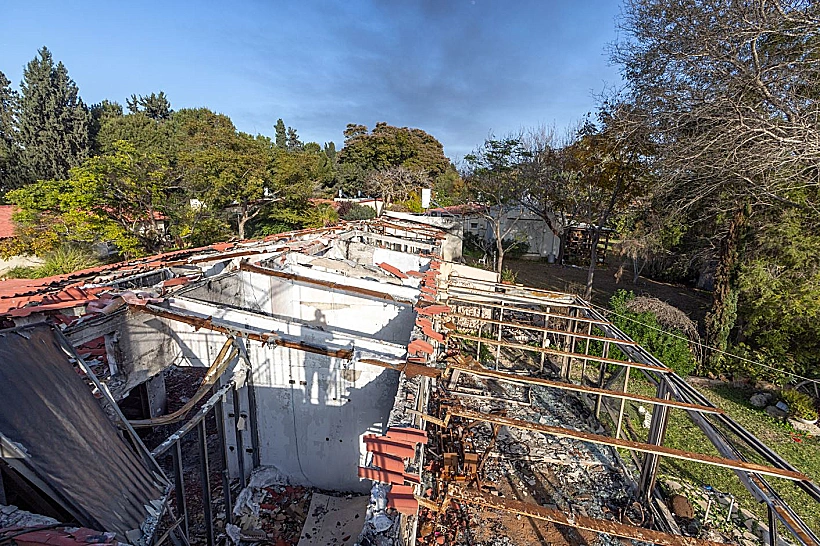 ההרס והחורבן אחרי הטבח בקיבוץ נירים