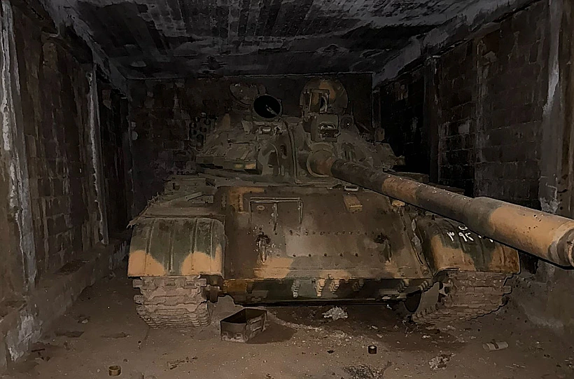 טנק סורי מתקופת משטר אסד שהושמד על-ידי צה"ל