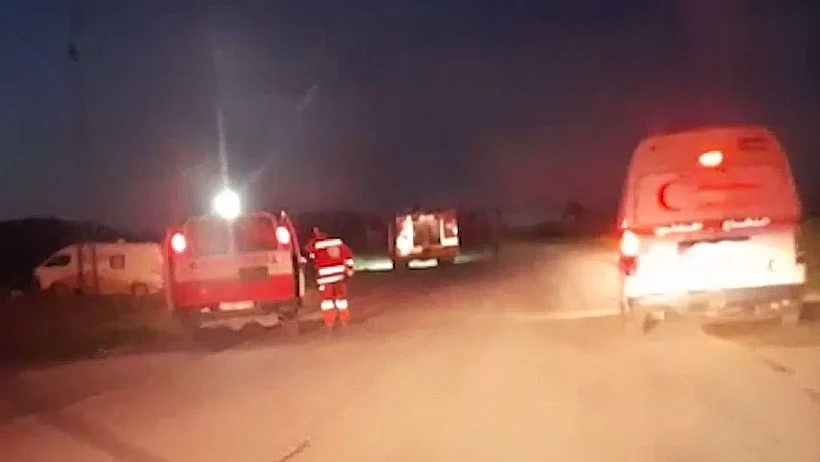מתוך התיעוד של הירי על האמבולנסים ברפיח שפרסם ניו יורק טיימס