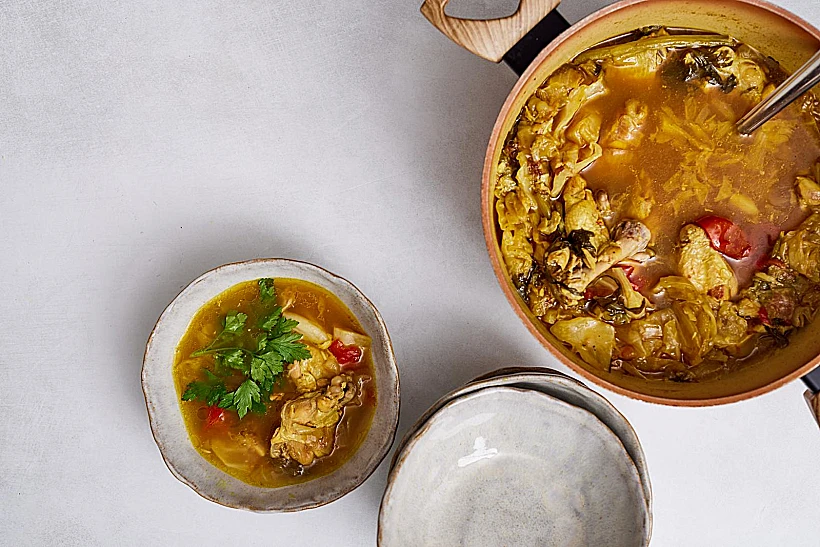 מרק עוף תימני - פולני