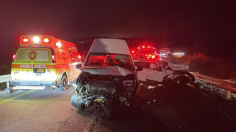 זירת התאונה ליד בית שמש