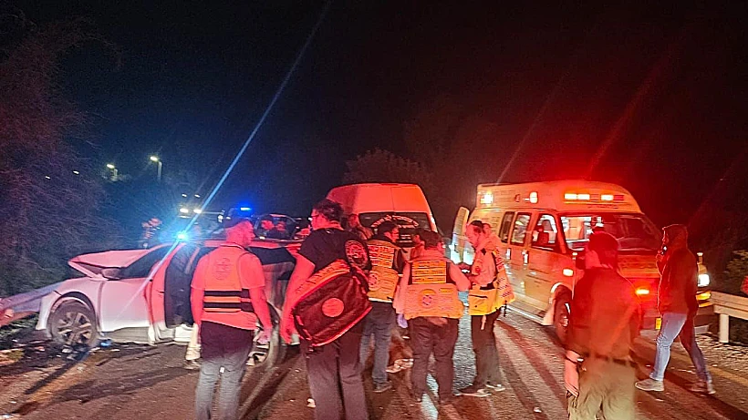 זירת התאונה ליד בית שמש