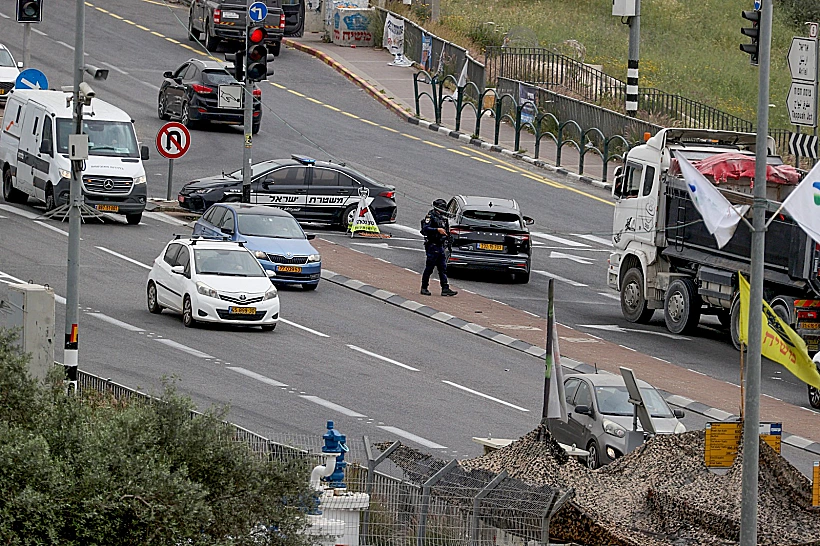 זירת ניסיון הפיגוע בצומת גיתי אבישר ליד אריאל