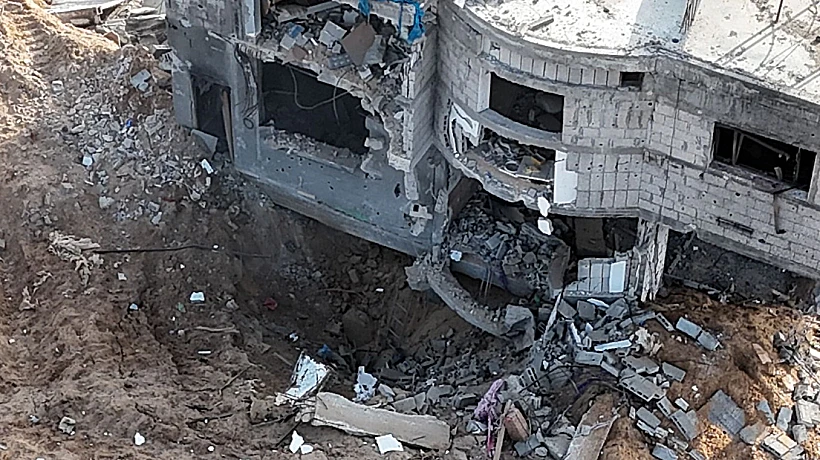 פיר המנהרה שאותר במרחב רפיח