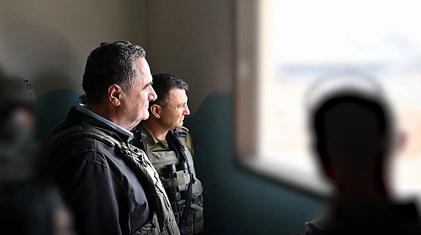 שר הביטחון ישראל כ"ץ בביקור בציר מורג שבעזה