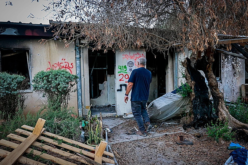ההרס והחורבן אחרי הטבח בקיבוץ רעים