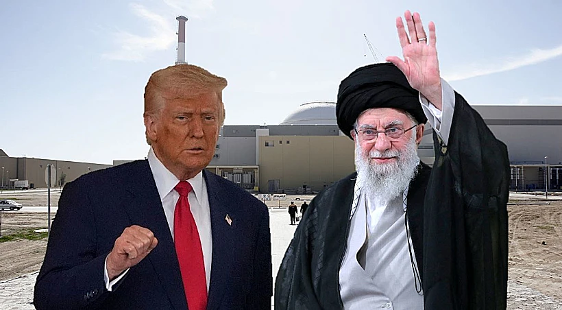 נשיא ארה"ב דונלד טראמפ והמנהיג העליון של איראן עלי חמינאי