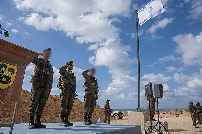טקס חילופי מח"ט צפונית אוגדת עזה ברצועה