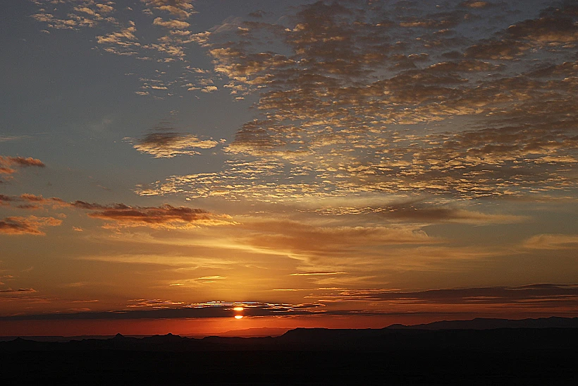 שקיעה לאורך כביש 10
