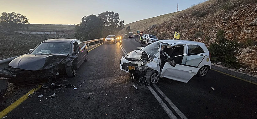 זירת התאונה סמוך לצפת