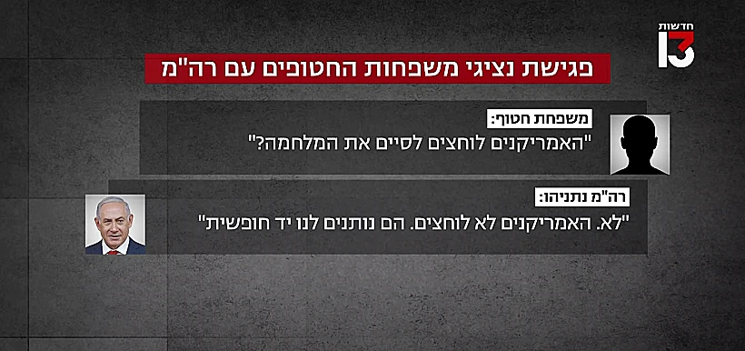 ציטוטים מפגישת רה"מ עם משפחות החטופים