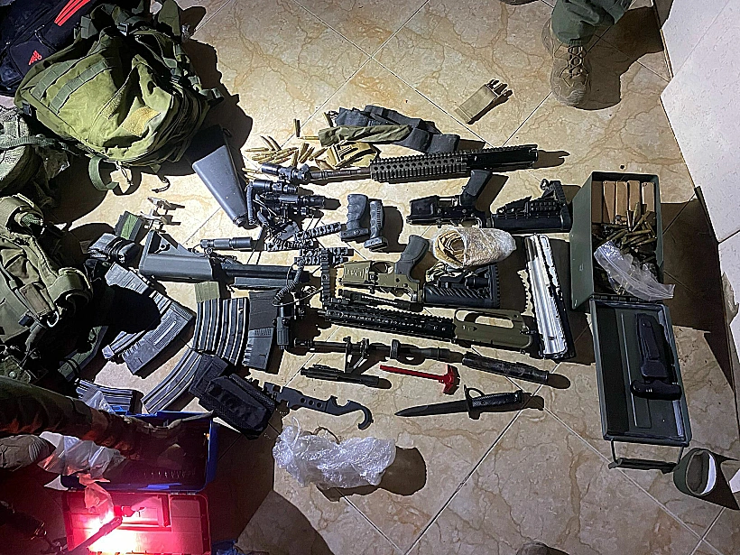 אמצעי הלחימה שאותרו ביהודה ושומרון