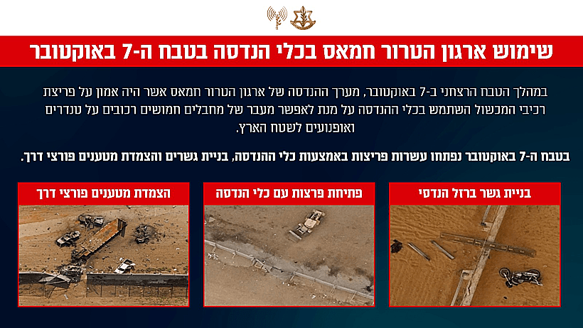 תקיפת כלים הנדסים של חמאס ברצועת עזה