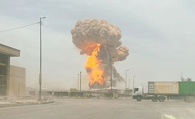 הפיצוץ במפעל בבנדר עבאס שבאיראן