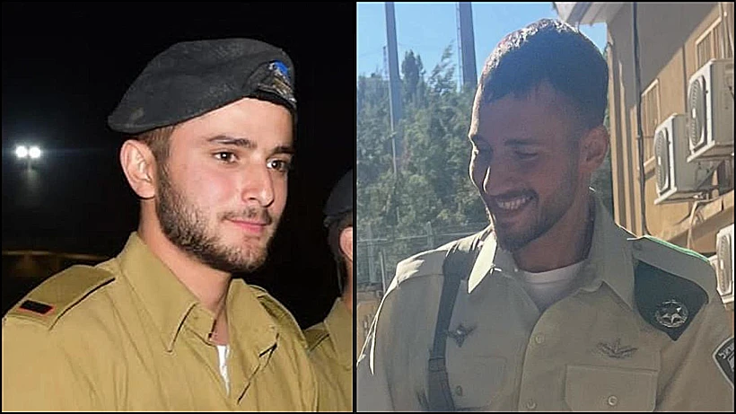 מימין: סמל-שני נטע יצחק כהנא וסרן עידו וולוך