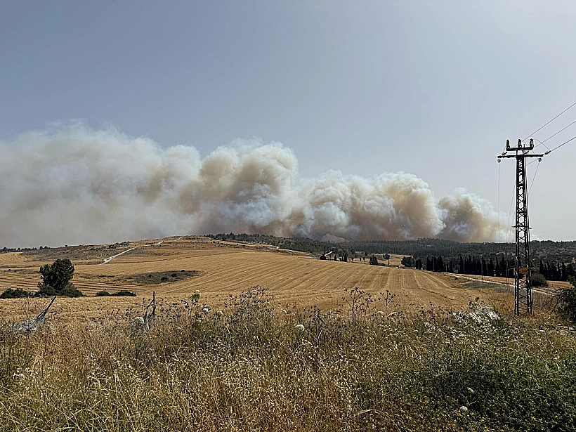 שריפה באזור אשתאול ונווה שלום