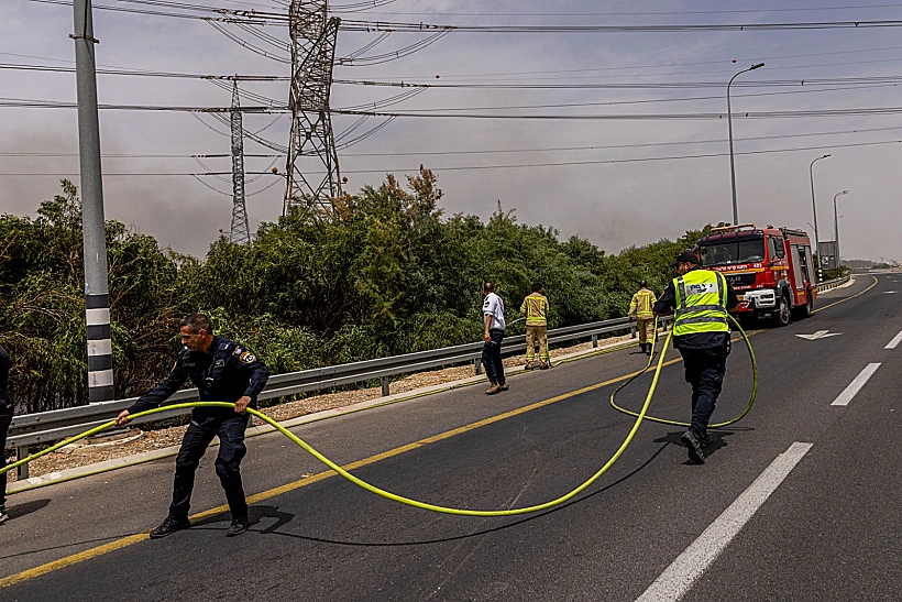 השריפות באזור כביש 1 שריפה אש לטרון