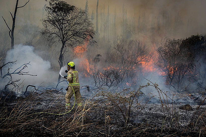 השריפות באזור כביש 1 שריפה אש לטרון