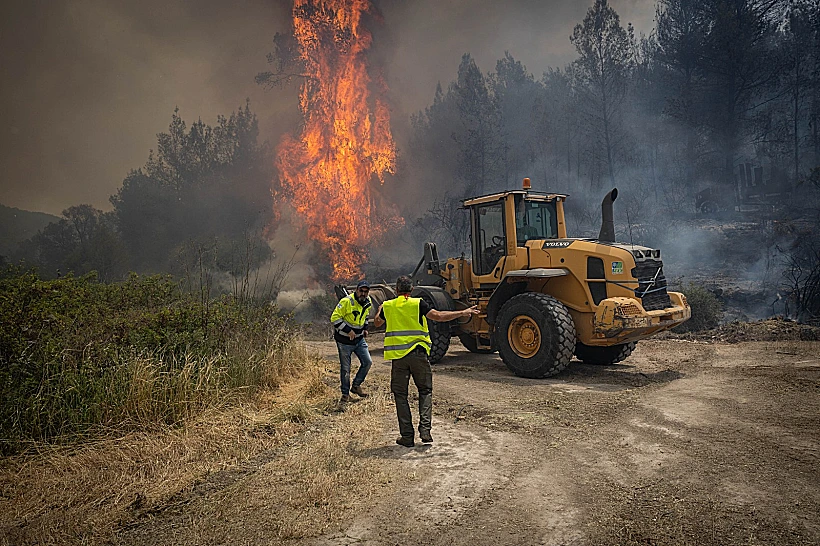 השריפות באזור כביש 1 שריפה אש לטרון