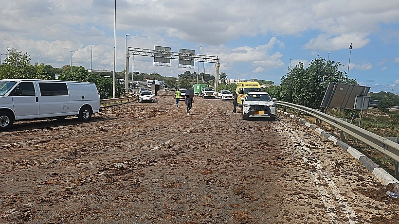 זירת הנפילה באזור נתב"ג