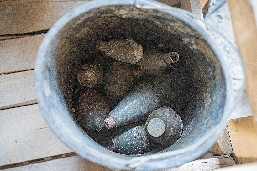 אמצעי הלחימה שאותרו ליד מבנים אזרחיים ברפיח