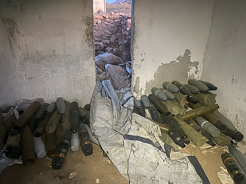 אמל"ח שאותר במפקדה המרכזית של המשטר הסורי הישן