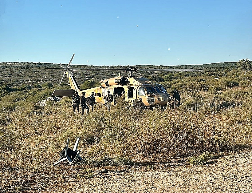 מסוק שהוזעק לפינוי הפצועים מהפיגוע ליד ג'נין