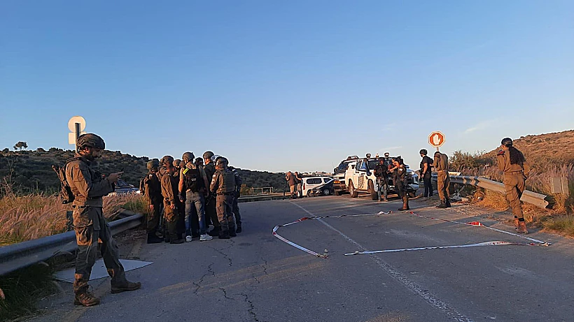 זירת הפיגוע במעבר ריחן יהודה ושומרון