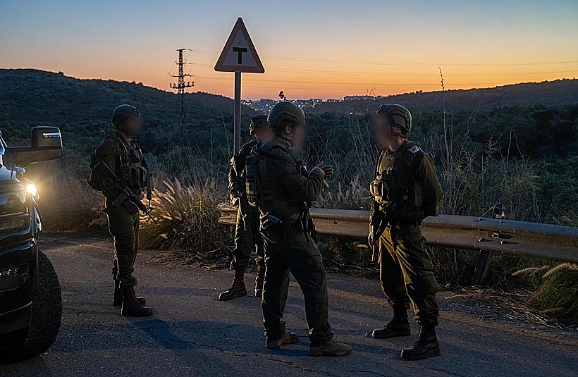 כוחות צה"ל בזירת הפיגוע במעבר ריחן