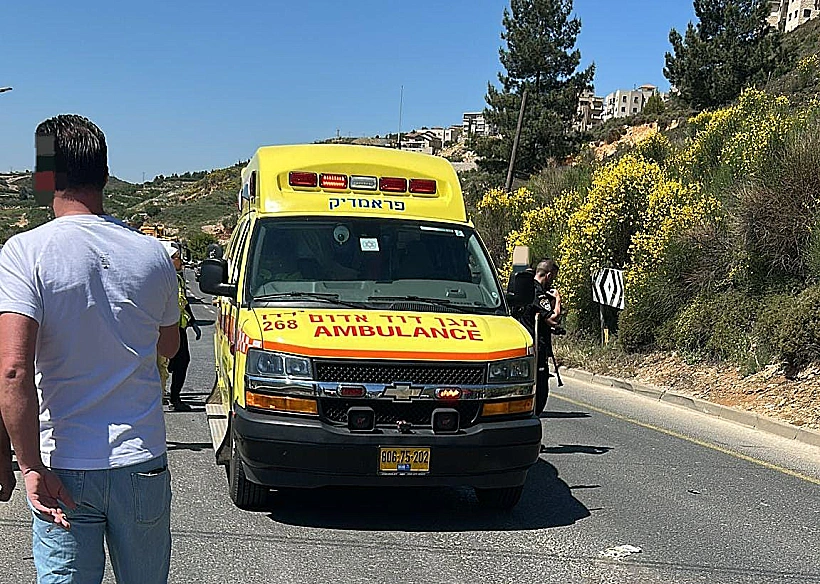אמבולנס ברמת הגולן בצפון ליד מג'דל שמס