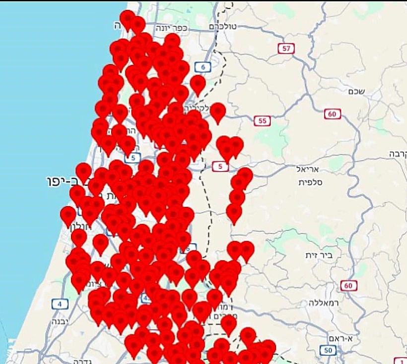 אזעקות ביישובים רבים במרכז ובאזור ירושלים בעקבות השיגור מתימן
