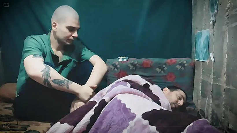 אלקנה בוחבוט ויוסף חיים אוחנה, מתוך הסרטון שפרסם חמאס