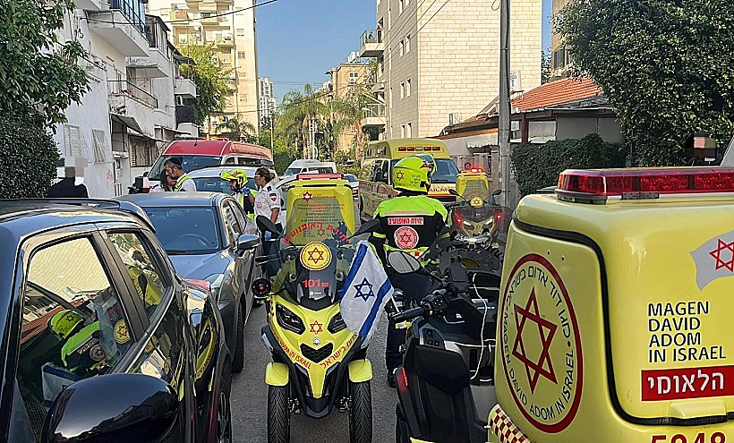 זירת התאונה בפתח תקווה