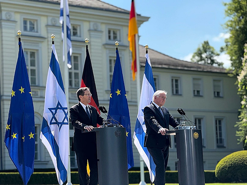 הנשיא הרצוג עם נשיא גרמניה פרנק-ואלטר שטיינמאייר