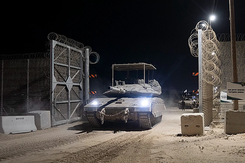 כוחות אוגדה 162 נכנסים לצפון רצועת עזה