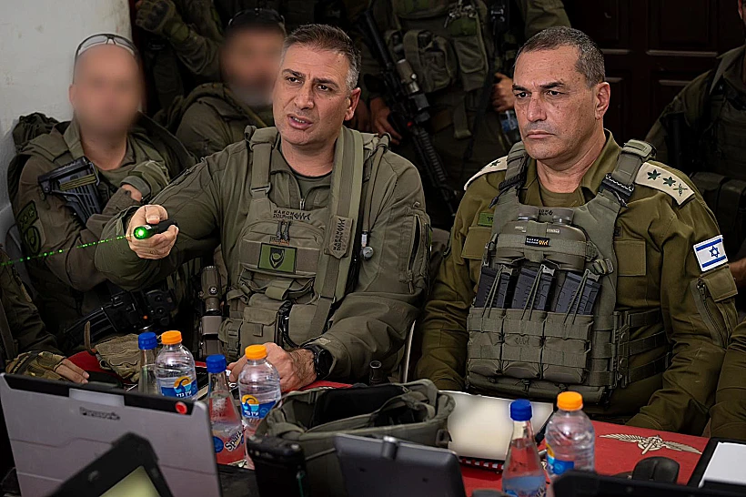 הרמטכ"ל אייל זמיר ואלוף פיקוד הדרום יניב עשור ברצועת עזה