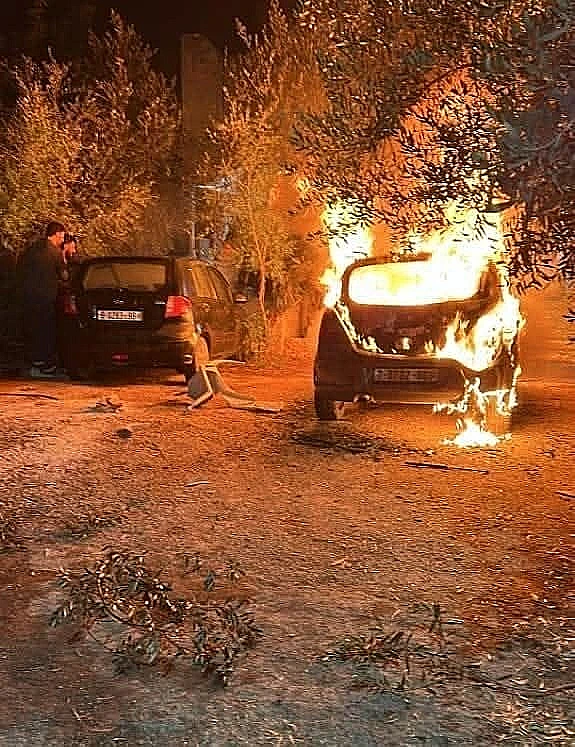 רכב שהוצת בכפר ברוקין