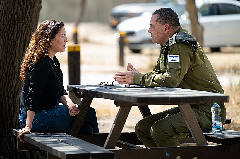 הרמטכ"ל אייל זמיר עם ראש המועצה האזורית אשכול, מיכל עוזיהו