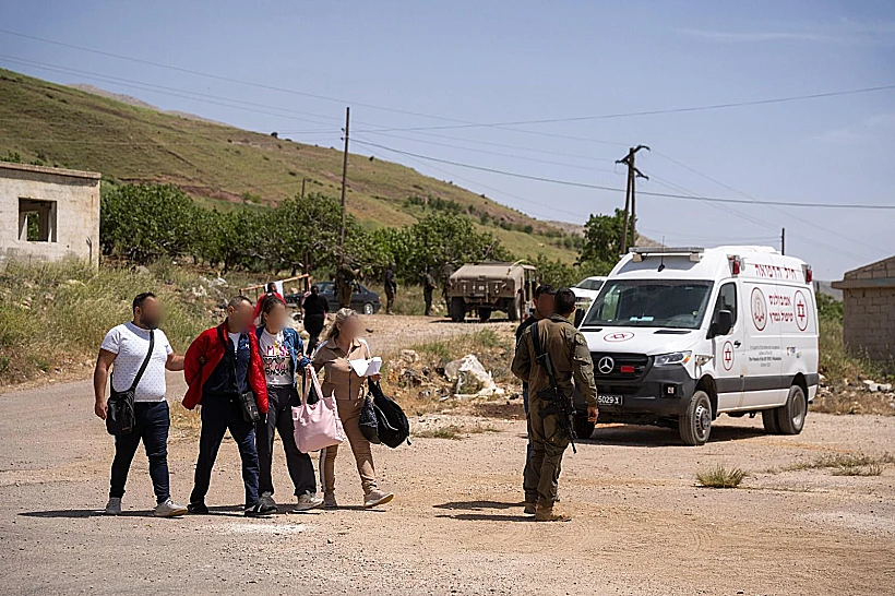 המתקן הקדמי הנייד למיון וטיפול בפצועים בדרום סוריה